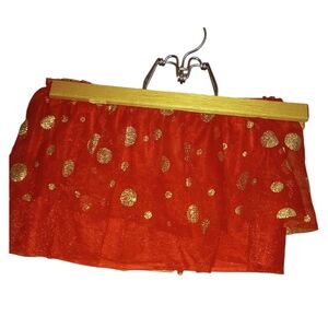 Red and Gold Polka Dot Skirt